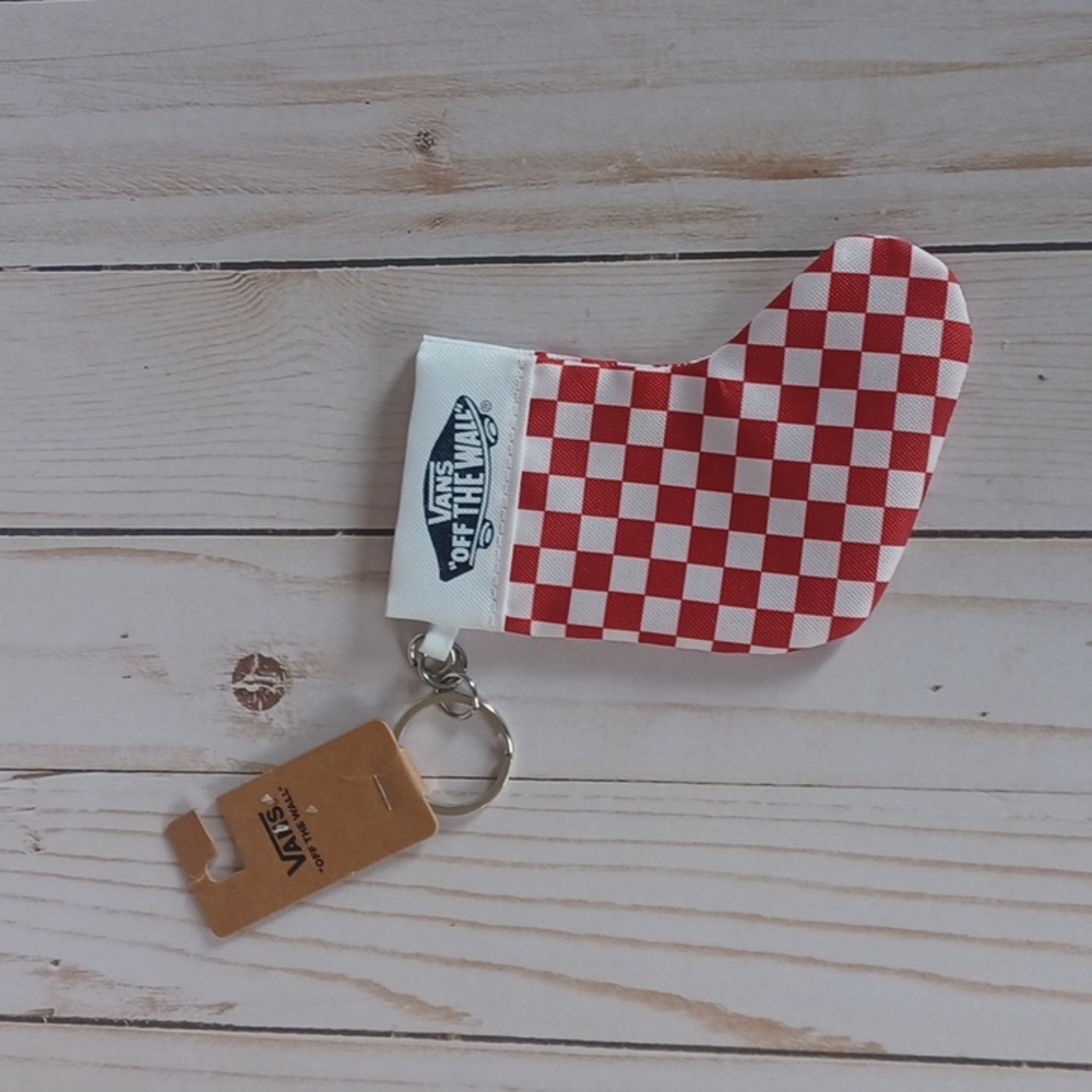 NEW Vans Mini Stocking/Keychain Red/White Checker Ornament NWT